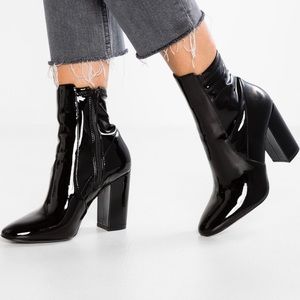 Aldo Black Vinyl Boots 🖤